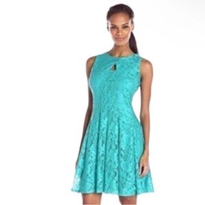 Danny & Nicole Blue Fit and Flare Mini Dress Size 4P